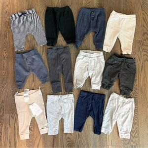 Lot of 12 Pants, 3-6 months